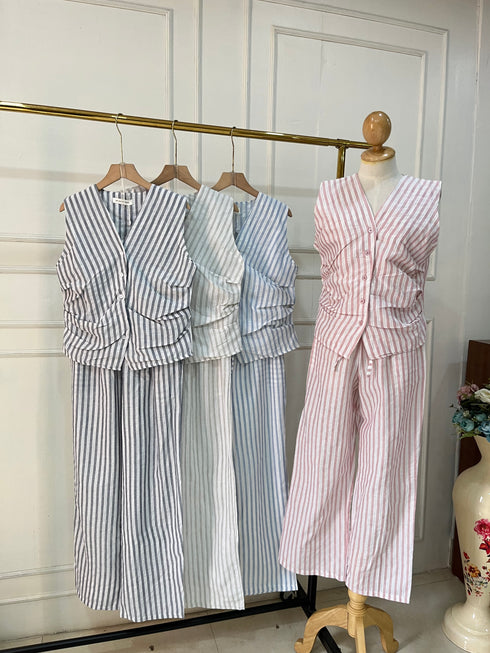 Summer Casual Stripes Co-Ord Sets